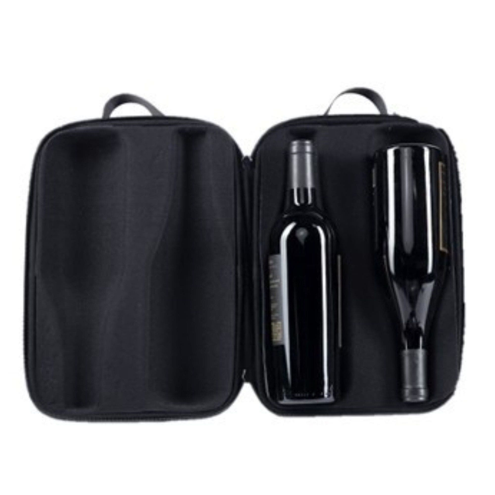 VinGardeValise Vin2Go 2- Bottle Soft Shell Case, Alternate, color, Black