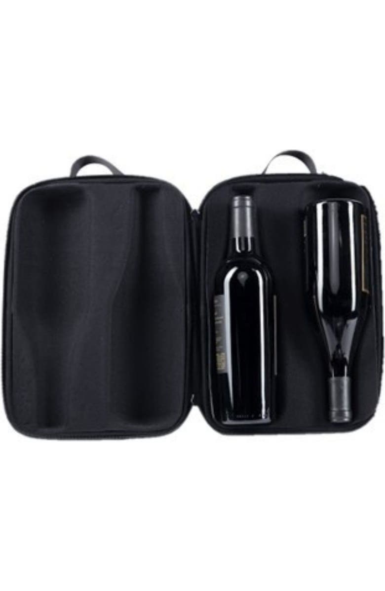 VinGardeValise Vin2Go 2- Bottle Soft Shell Case, Alternate, color, Black