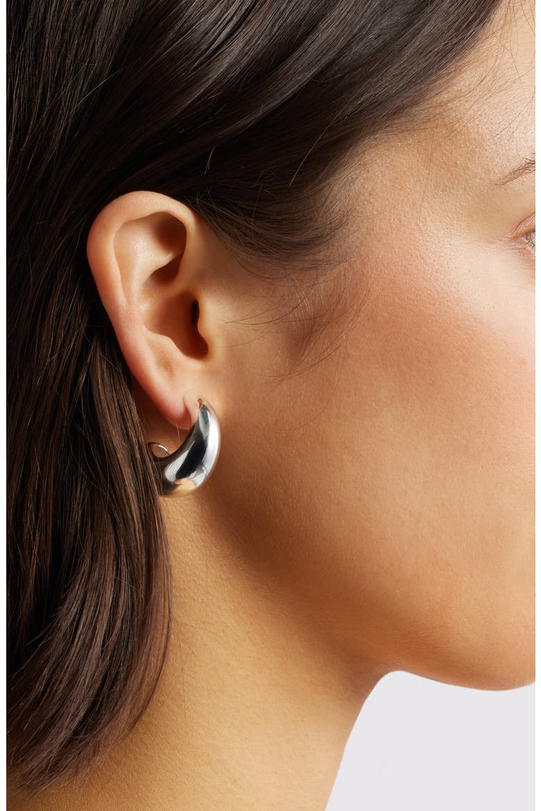 Full Volume Hoop Earrings, Alternate, color, HIGH POLISH SILVER