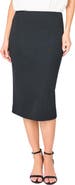 GIBSONLOOK Cotton Blend Structured Knit Pencil Skirt