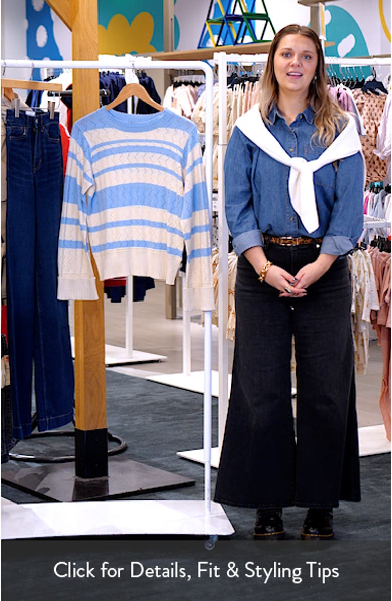 Pointelle Stripe Sweater, sales video thumbnail