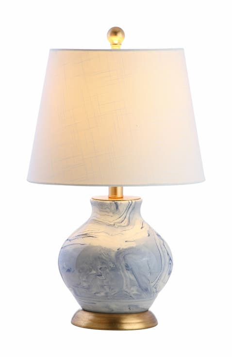 Holly Marbleized Ceramic LED Table Lamp