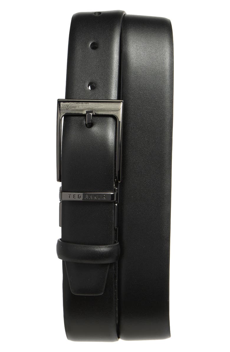 Ted Baker London Reversible Leather Belt, Alternate, color, Black/ Black