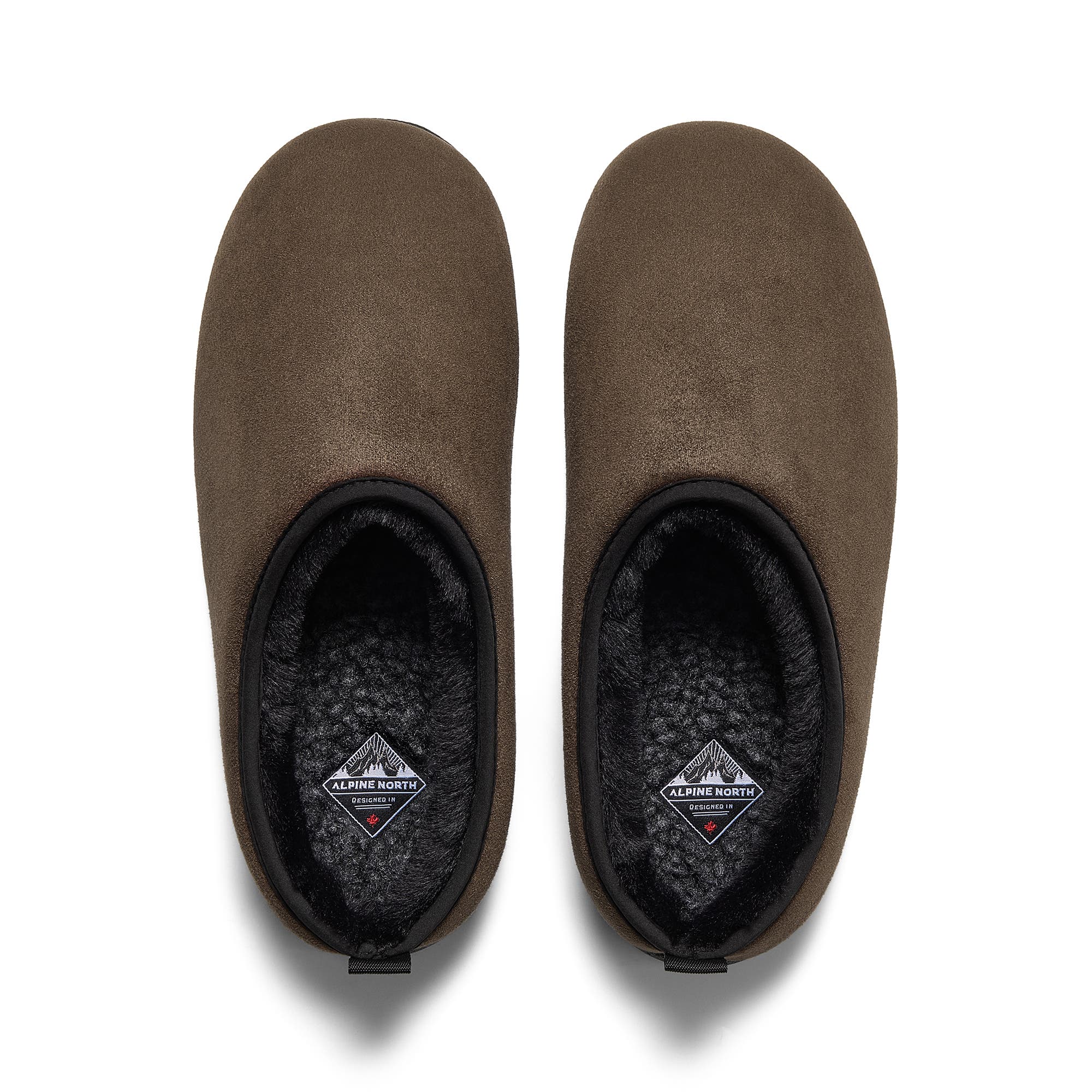 Canmore - Insulated Faux Suede Slippers, Alternate, color, COFFEE