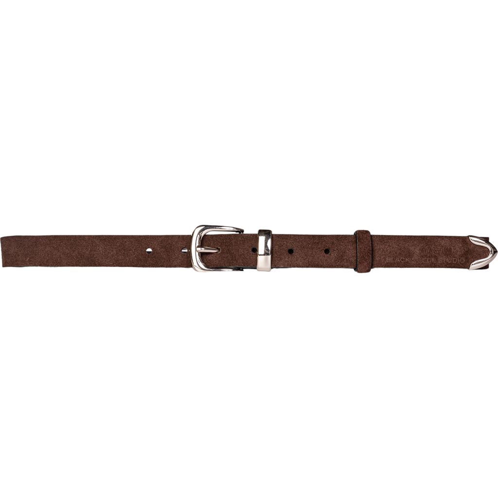 Black Suede Studio Western Belt In Multi