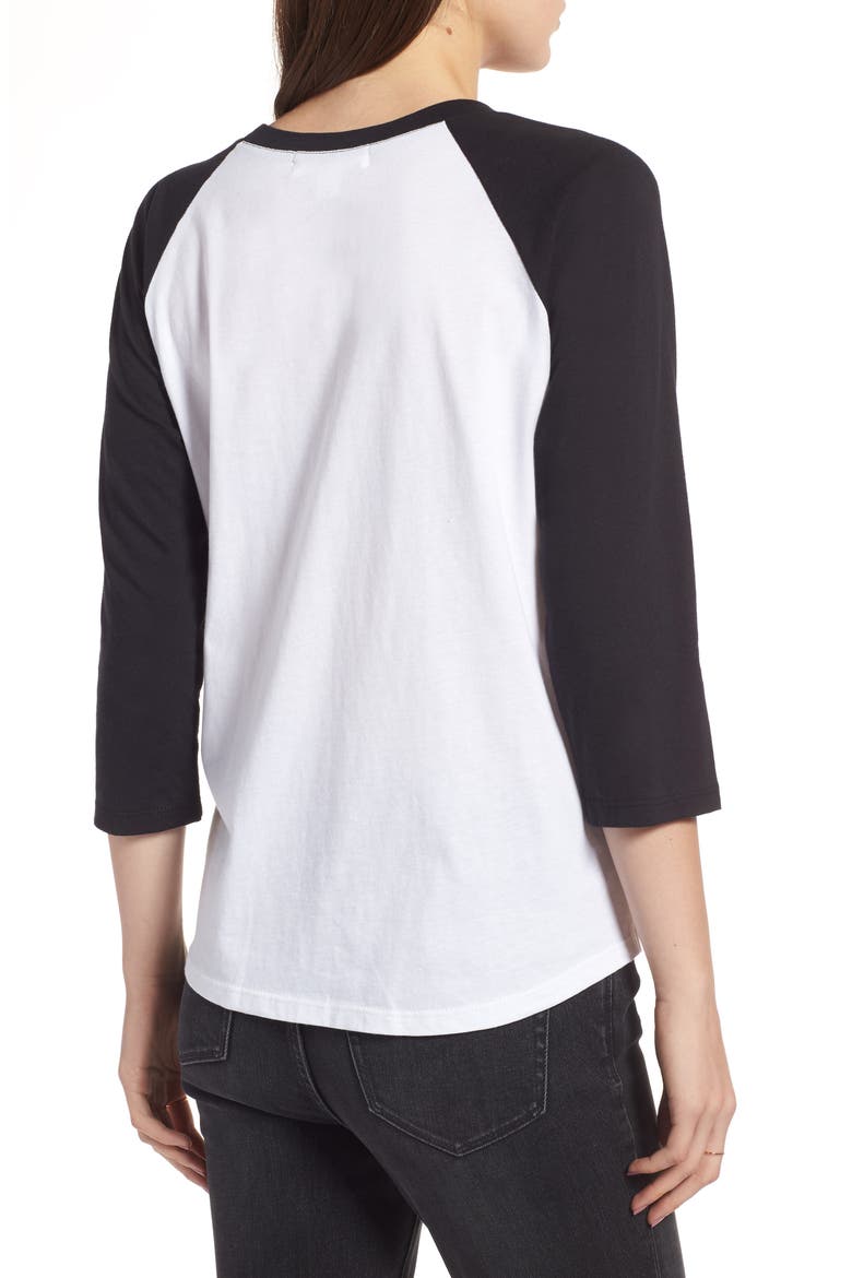 Baseball Tee, Alternate, color, WHITE- BLACK COMBO