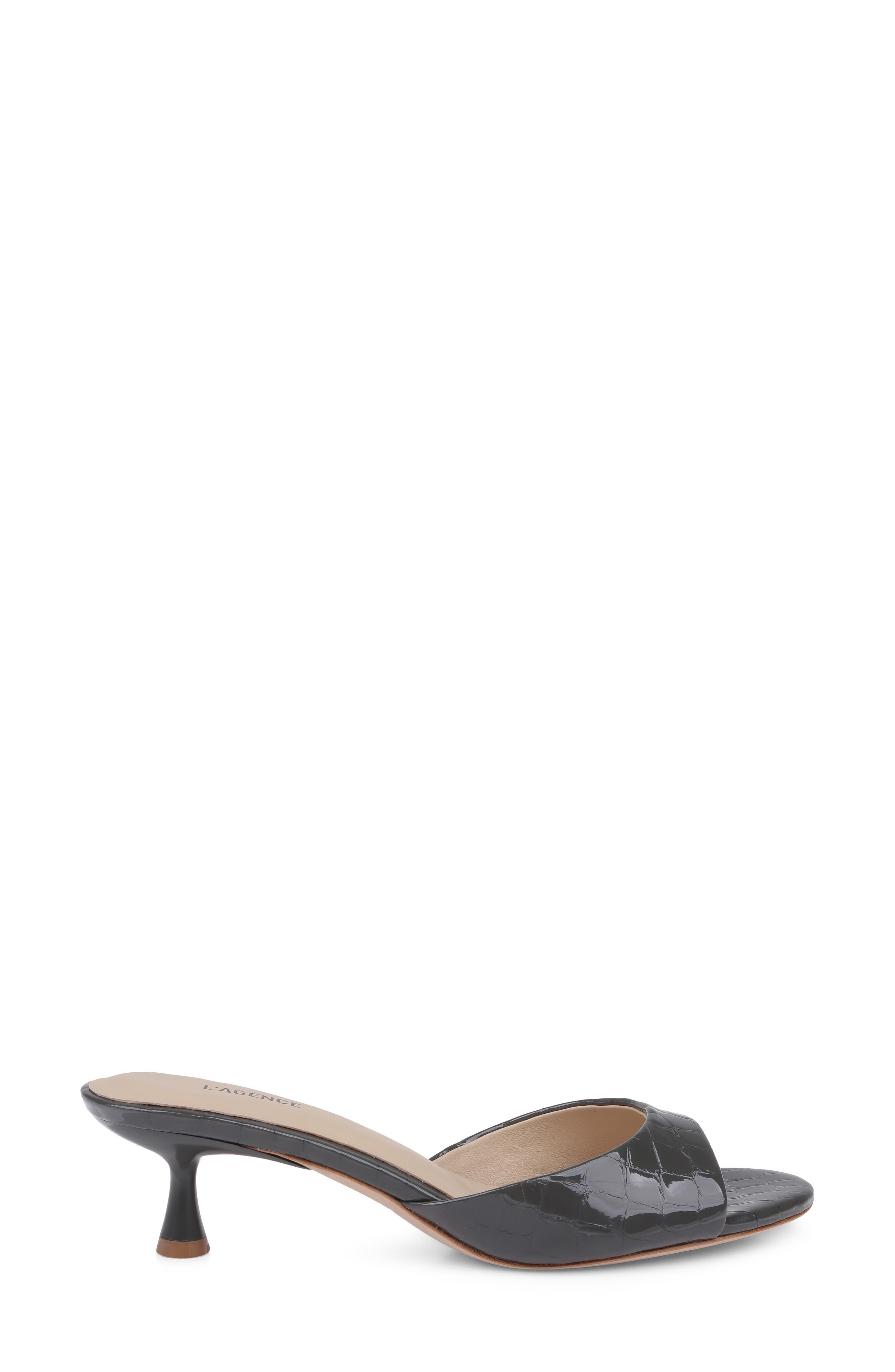 Arleen II Slide Sandal, Alternate, color, GREY PATENT