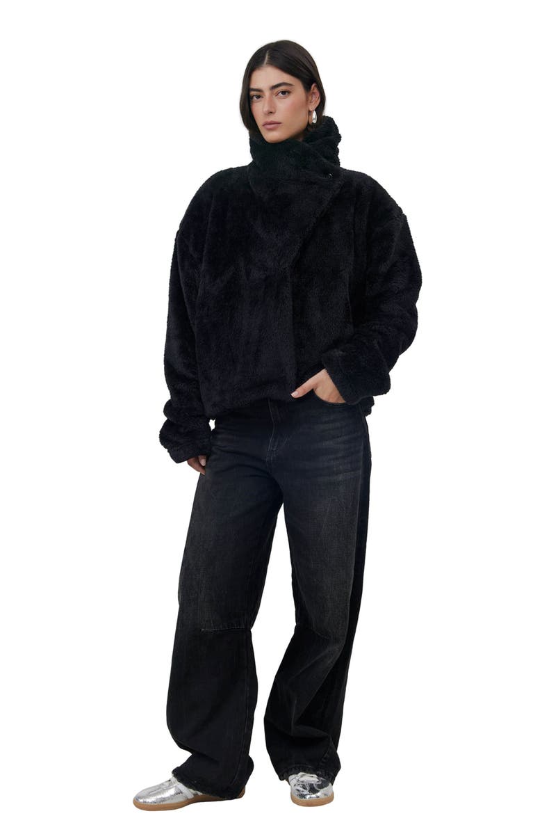 Gottex Beach Life The Button-Up Cozy Coat, Main, color, Black