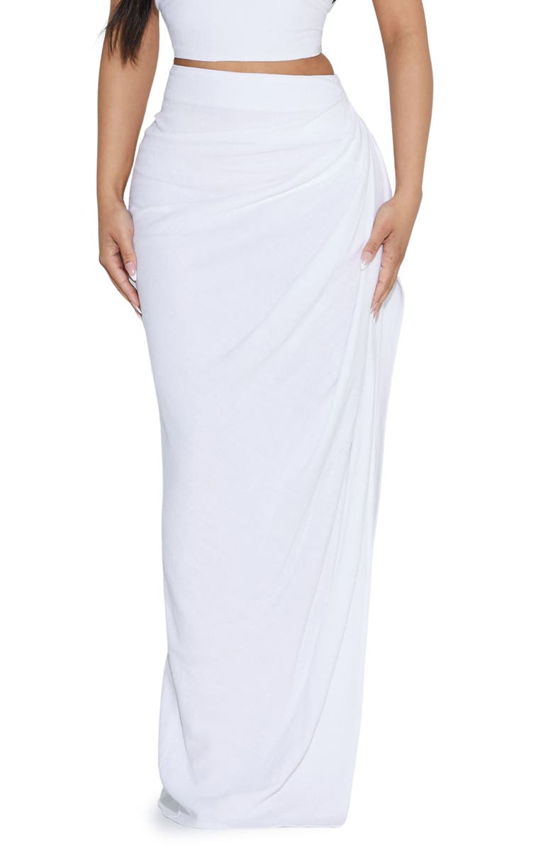 Naked Wardrobe Chic High Waist Maxi Skirt, Main, color, 