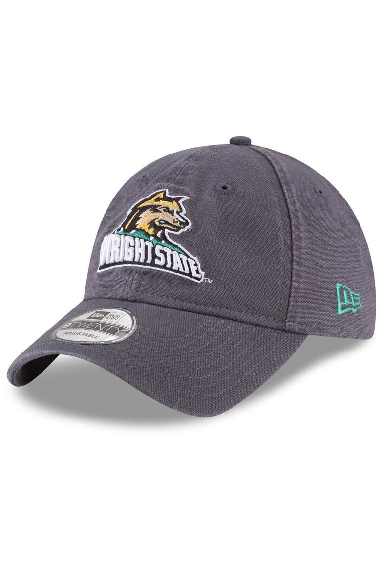 Men's New Era Gray Wright State Raiders Core 9TWENTY Adjustable Hat, Main, color, Gray
