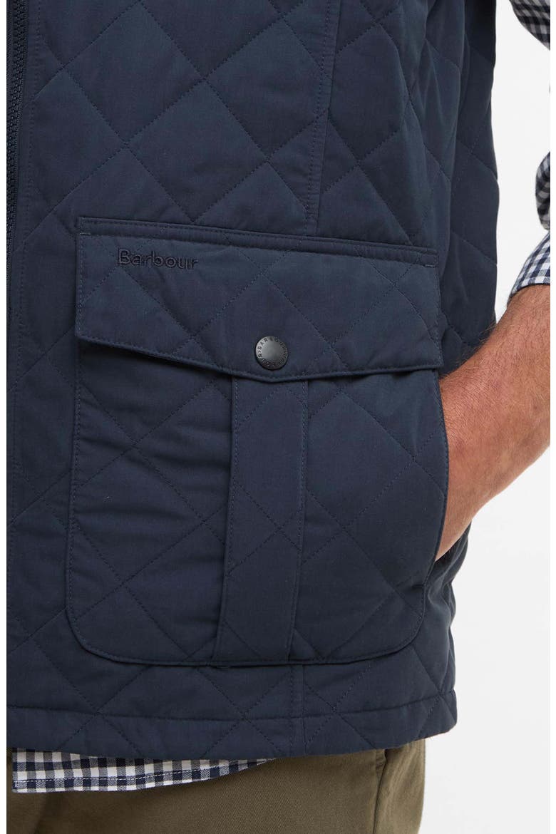 Sanded Quilted Vest, Alternate, color, NAVY