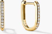 MEJURI Pavé Diamond Huggie U Hoops