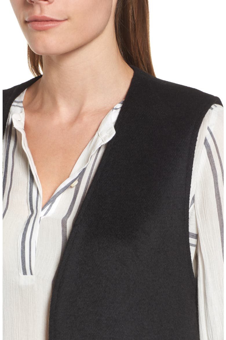 Long Vest, Alternate, color, BLACK