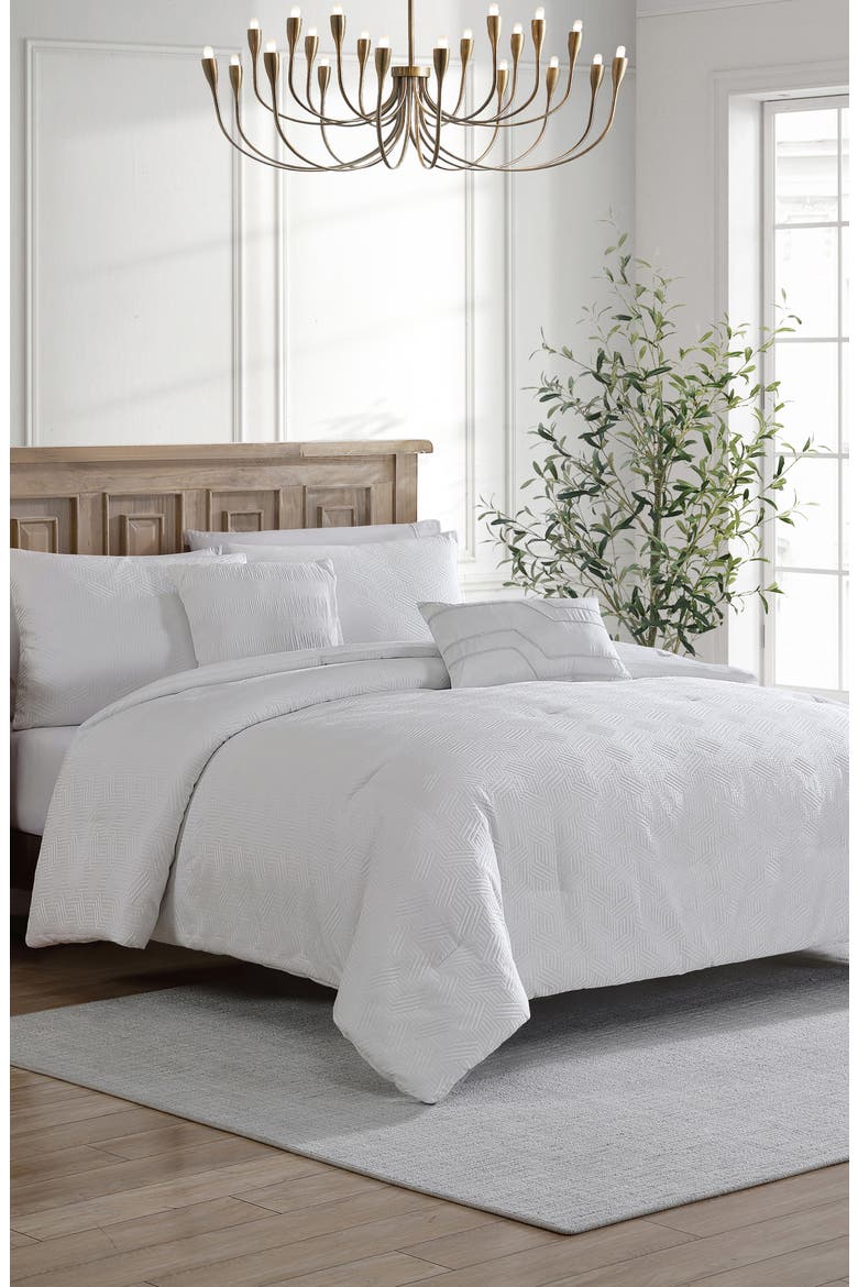 Blanc 5-Piece Queen Comforter Set, Alternate, color, BRIGHT WHITE