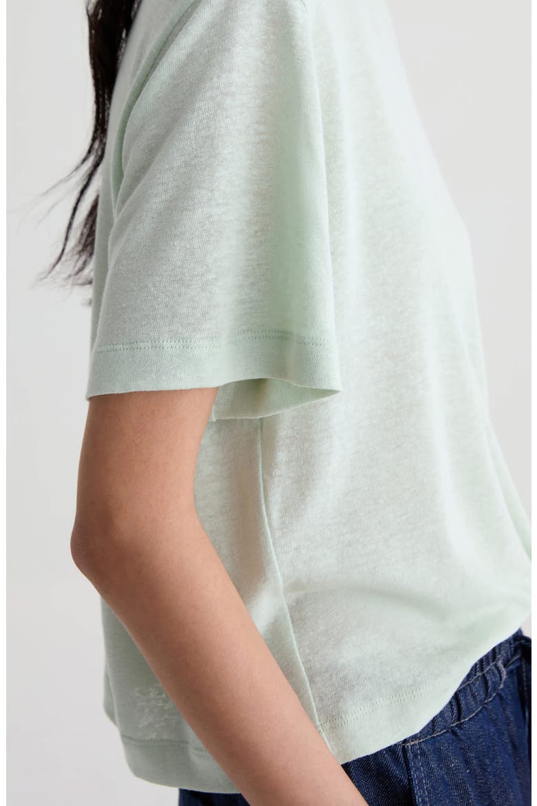 Charli Boxy Linen Blend T-Shirt, Alternate, color, SUMMER VINE