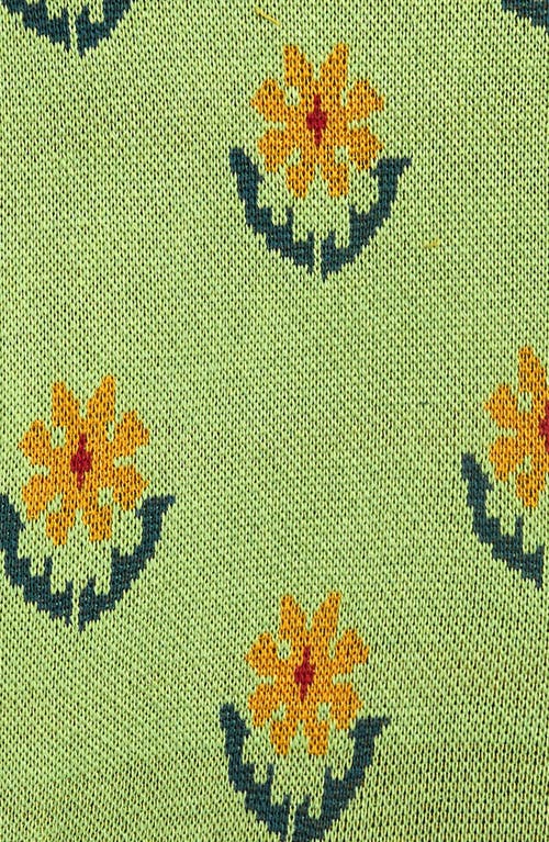 Cotton Emporium Kids' Daisy Crewneck Sweater In Green