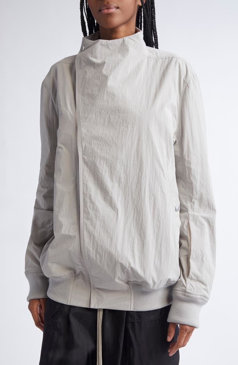 Rick Owens Imbottito Bomber Jacket, Alternate, color, Pearl