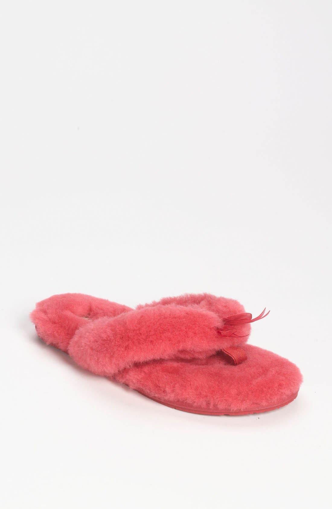 'Fluff II' Flip Flop, Main, color, RED LIGHT
