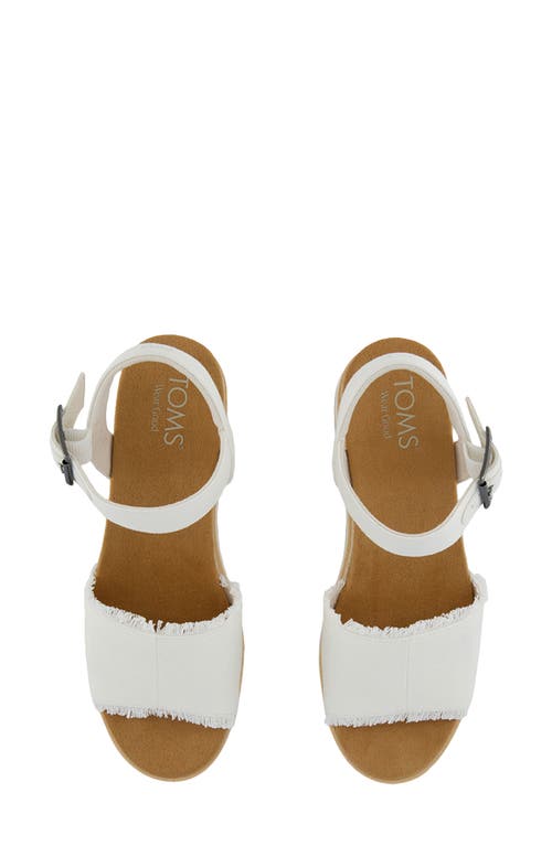 Shop Toms Diana Platform Wedge Sandal In White