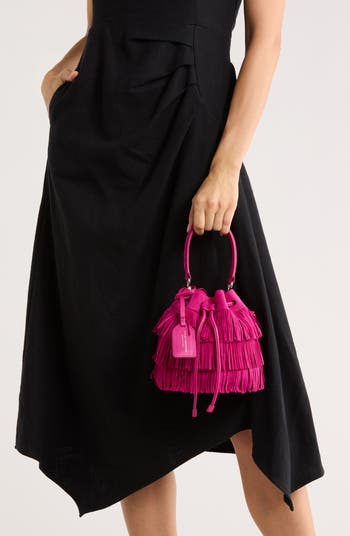Rae Fringe Mini Bucket Bag