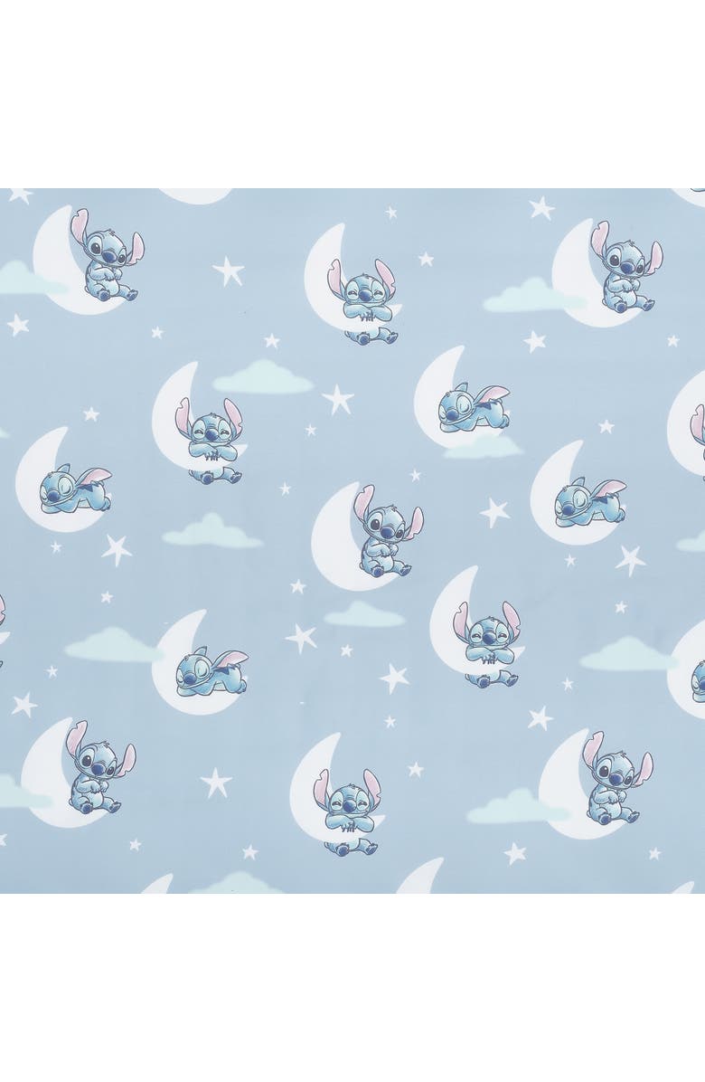Bedtime Originals Disney Stitch Soft Microfiber Baby Fitted Crib Sheet, Alternate, color, Blue