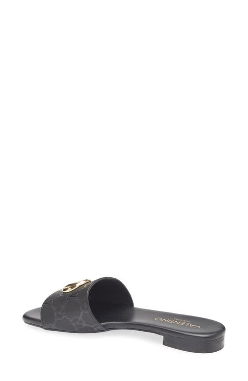 Valentino By Mario Valentino Carrie Leather Sandal In Black