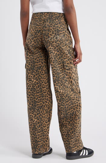 Leopard Cargo Jeans