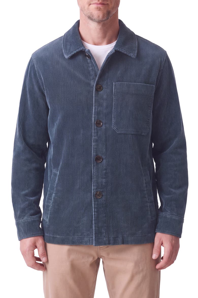 Corduroy Utility Jacket, Main, color, WASHED INDIGO