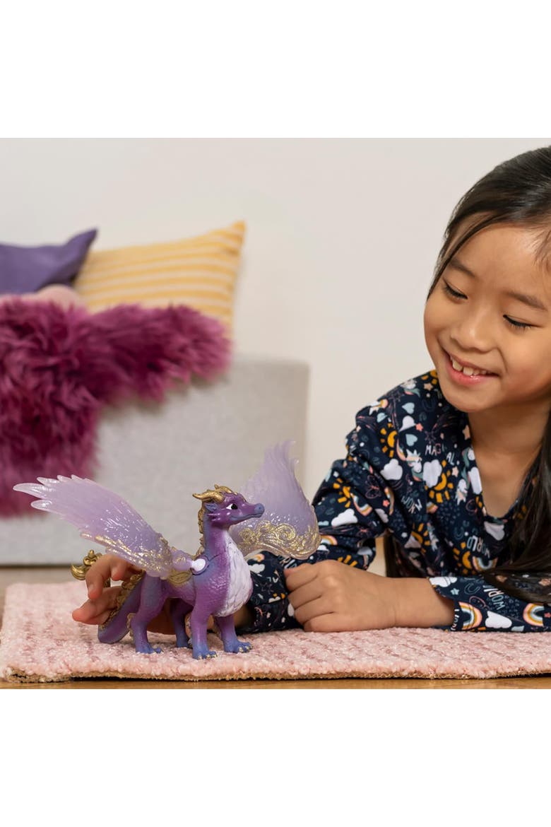Bayala, Night Sky Dragon Purple & Gold Figurine, Alternate, color, Purple