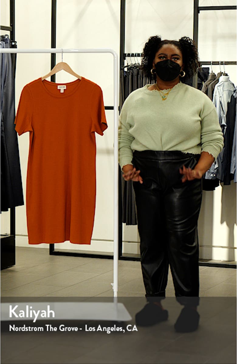 Ribbed Cotton Blend Body-Con Dress, sales video thumbnail