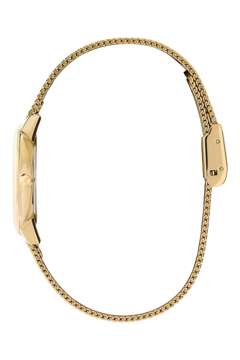Signature Bees Mesh Strap Watch, 28mm, Alternate, color, GOLD