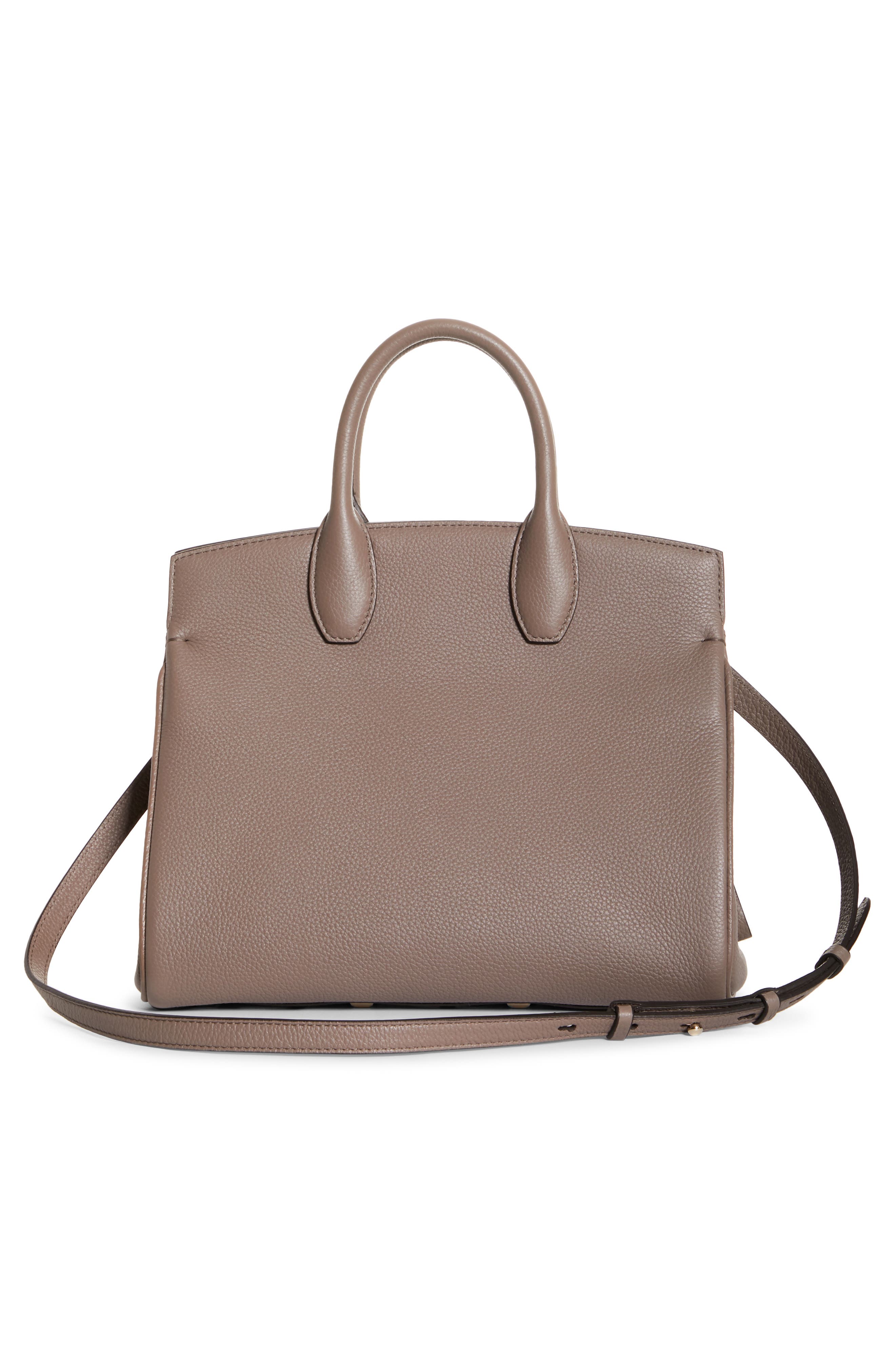 FERRAGAMO The Studio Calfskin Leather Top Handle Bag, Alternate, color, 