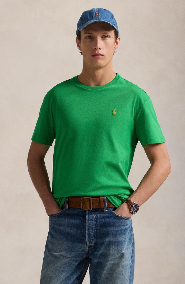 Polo Ralph Lauren Embroidered Short Sleeve Jersey T-Shirt, Alternate, color, 