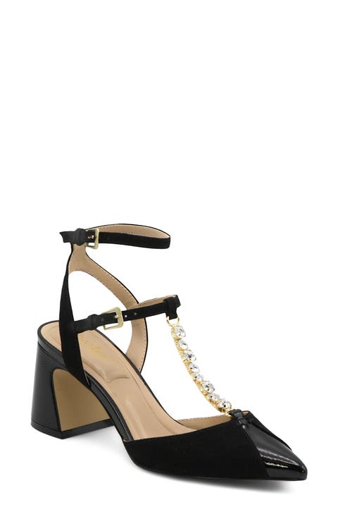 Aki Crystal T-Strap Pump (Women)