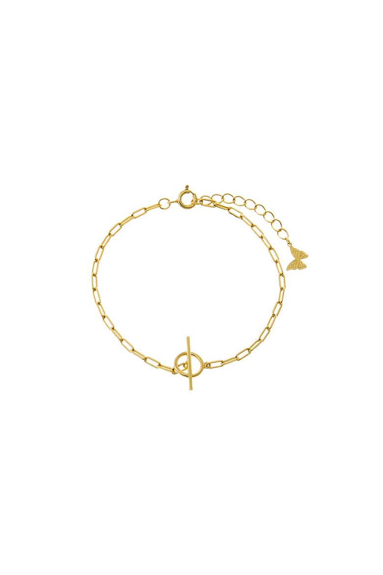 Textured Toggle Chain Bracelet, Main, color, Gold