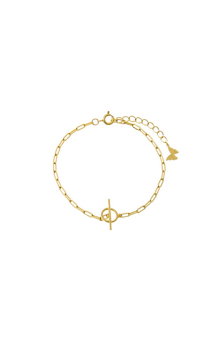 BY ADINA EDEN Textured Toggle Chain Bracelet, Main, color, Gold