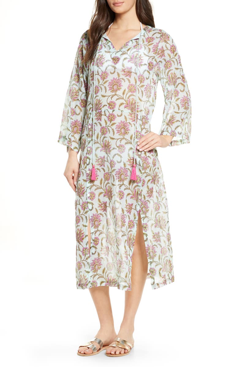 Roller Rabbit Lotella Cover-Up Tunic Dress, Main, color, Blue