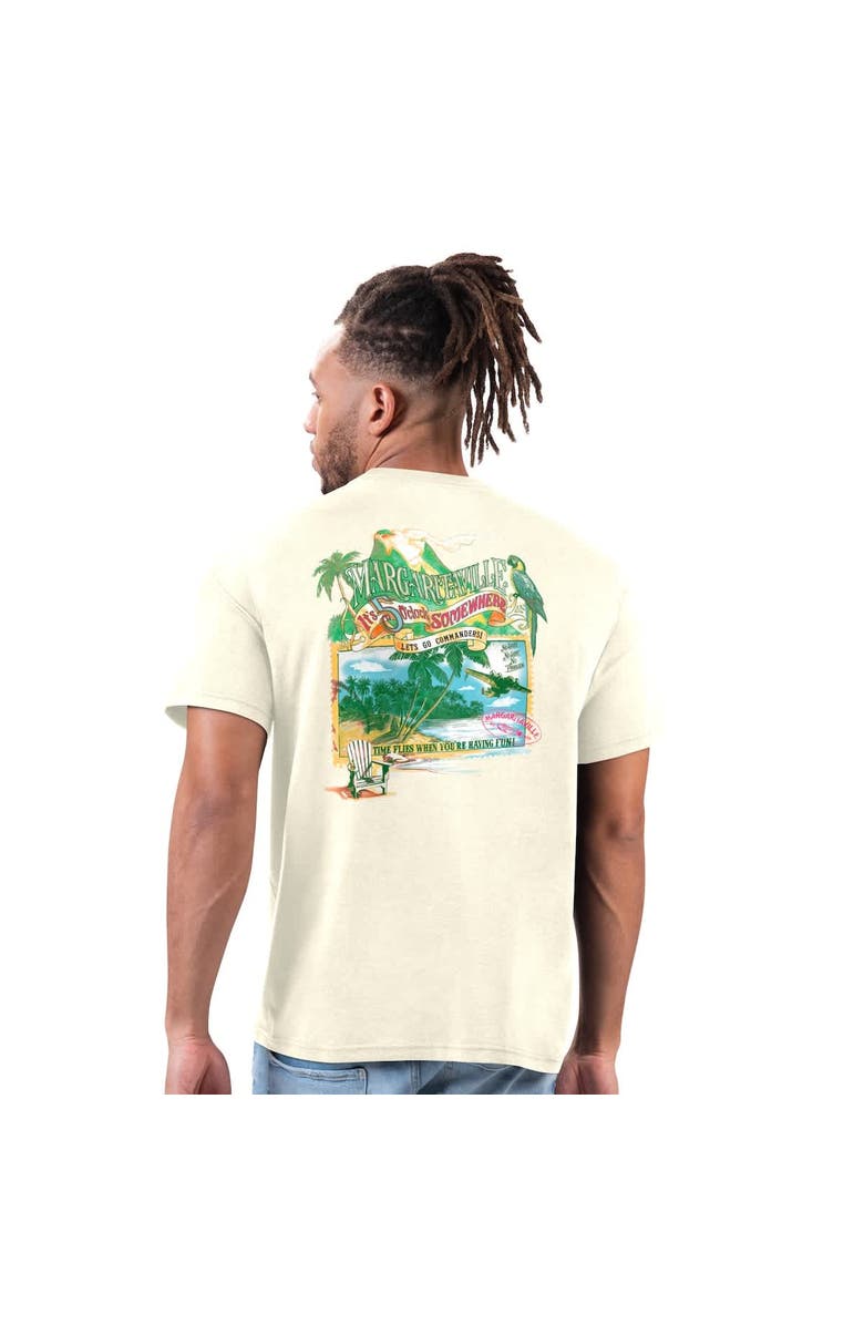 Margaritaville Men's Margaritaville Cream Washington Commanders Time Flies T-Shirt, Alternate, color, 