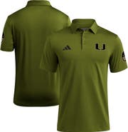 adidas Men's adidas Olive Miami Hurricanes Salute to Service Ultimate365 Solid Polo