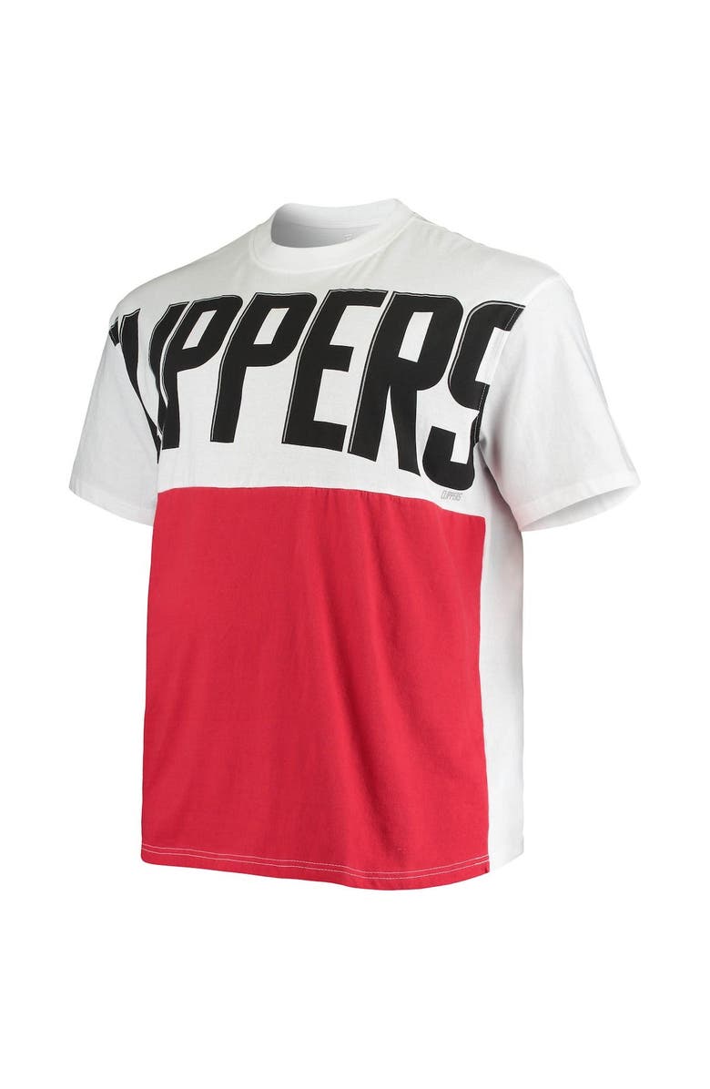 FANATICS Men's Fanatics Branded Kawhi Leonard White LA Clippers Big & Tall Yoke T-Shirt, Alternate, color,