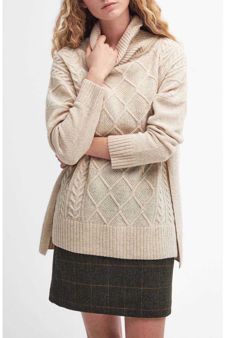 Burne Wool Blend Turtleneck Sweater, Main, color, OATMEAL