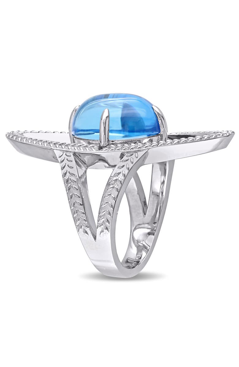Julianna B. Swiss Blue Topaz Open Link Cocktail Ring Sterling Silver, Alternate, color, Blue Topaz