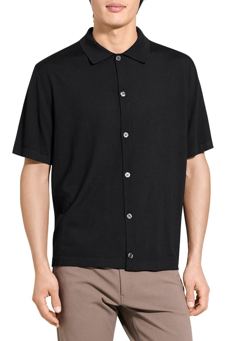 Button-Down in Regal Wool Button-Up Shirt, Main, color, BLACK - 001
