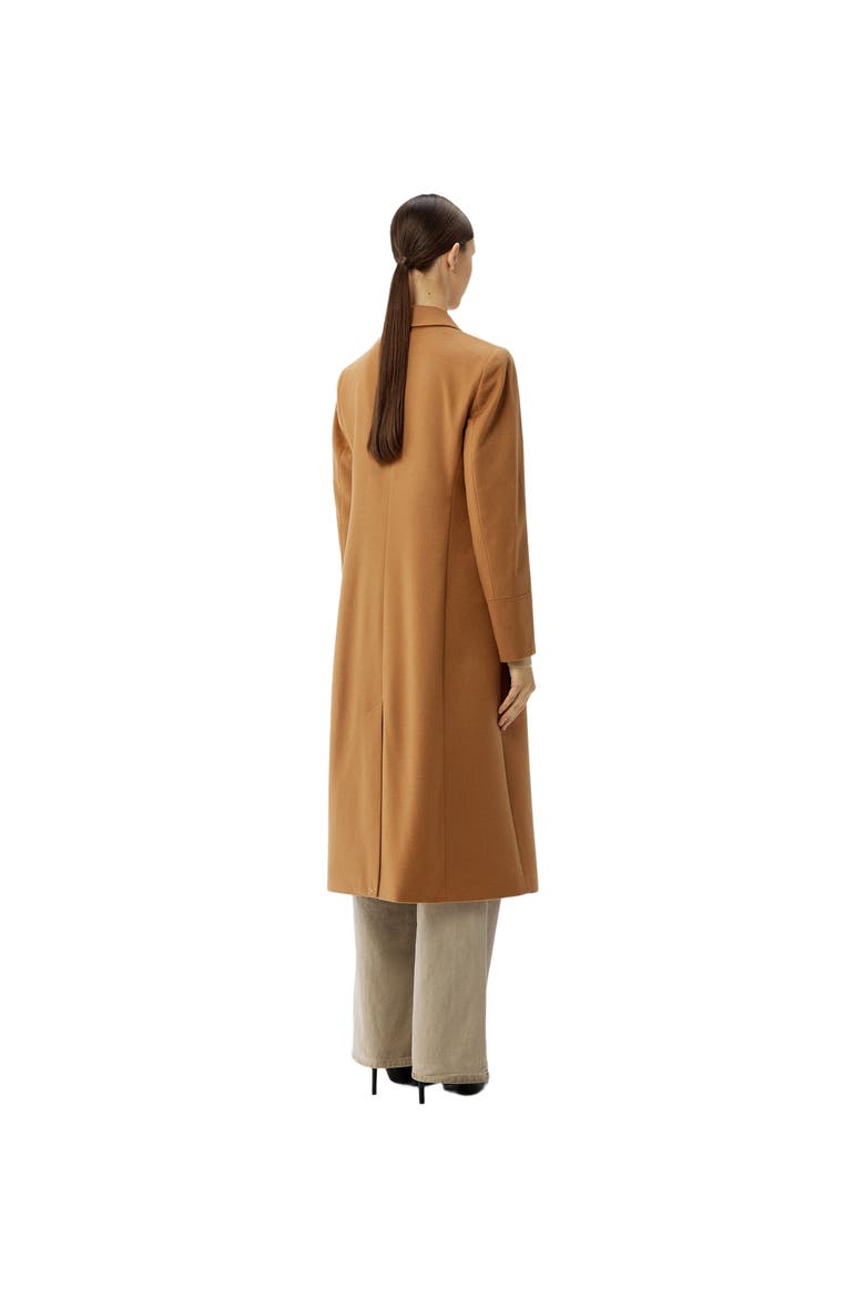 Cashmere Peak Lapel Long Coat, Alternate, color, camel