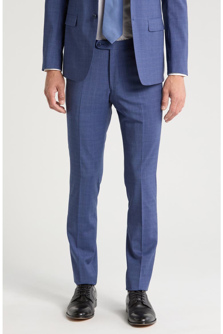 Neat Virgin Wool Pants, Main, color, BLUE