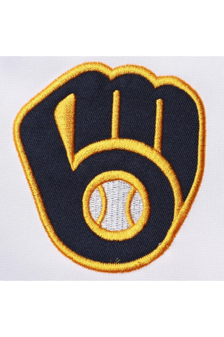 Women's G-III 4Her by Carl Banks White Milwaukee Brewers Pre-Game Full-Zip Track Jacket, Alternate, color, White
