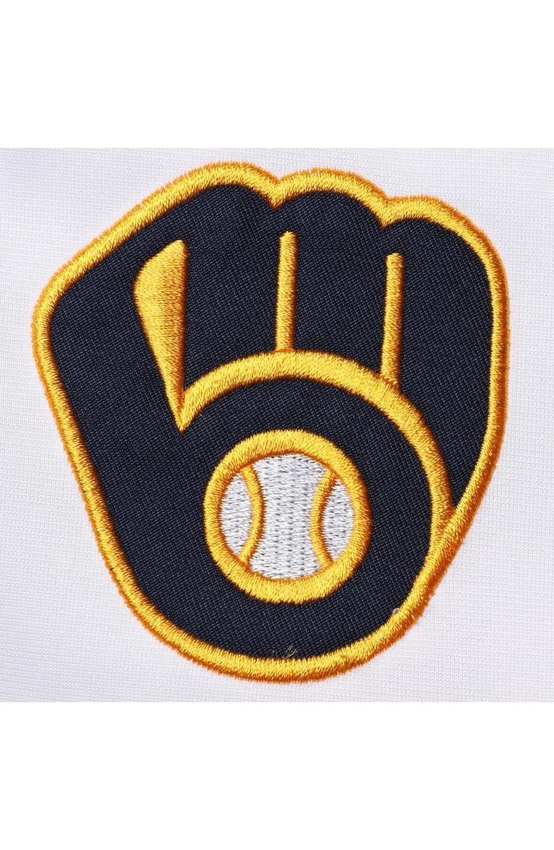 G-III 4HER BY CARL BANKS Women's G-III 4Her by Carl Banks White Milwaukee Brewers Pre-Game Full-Zip Track Jacket, Alternate, color, 