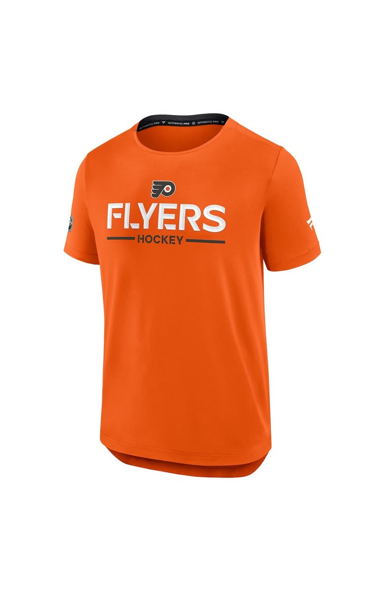 FANATICS Men's Fanatics Orange Philadelphia Flyers Authentic Pro Rink Tech T-Shirt, Alternate, color, Orange
