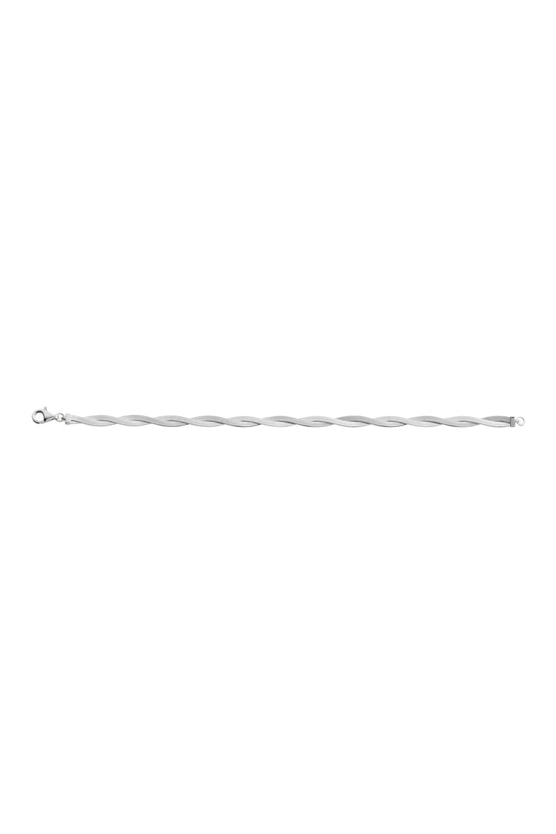 Herringbone Twist Bracelet, Alternate, color, Sterling SIlver