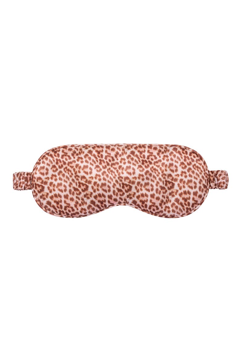 Leopard Print Pure Silk Sleep Mask, Alternate, color, SADIE